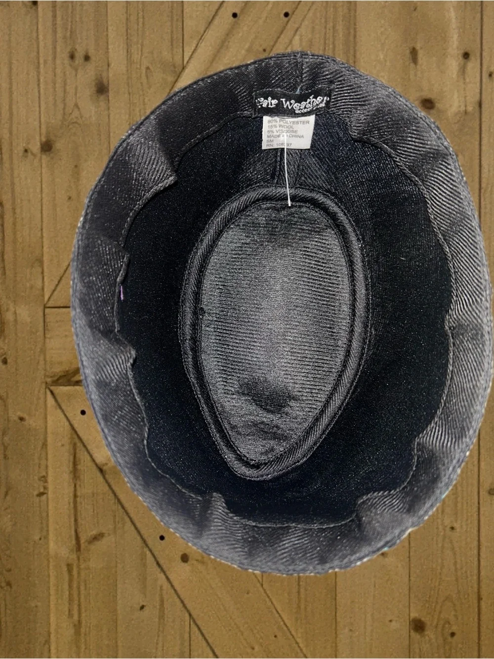 Woven Black and White Fedora Hat for Women